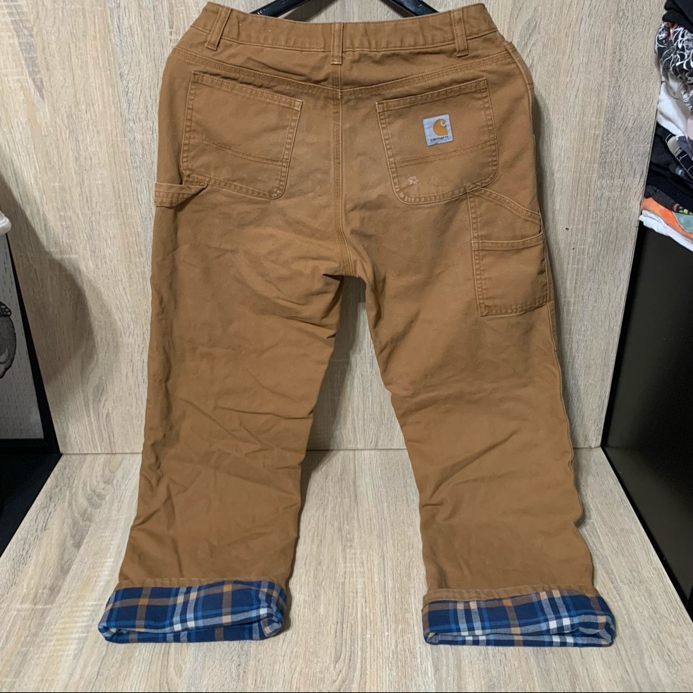 Carhartt carpenter plaid linned pants